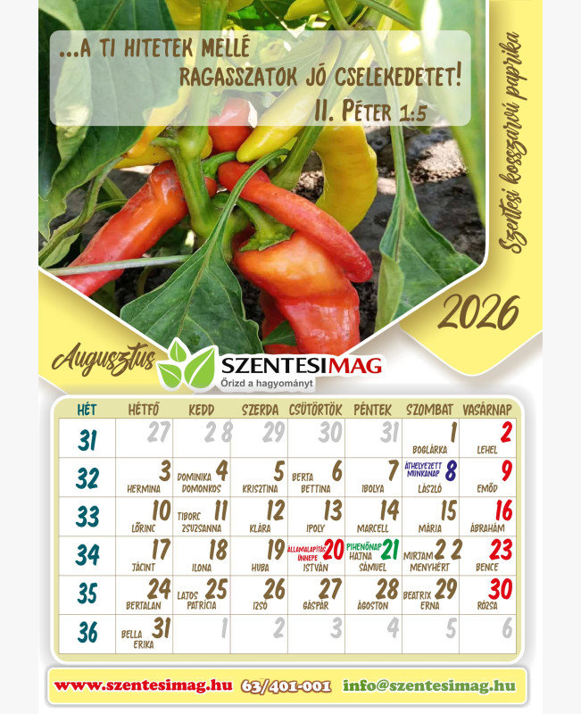 Naptár 2026