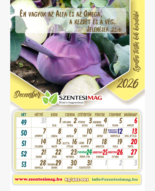 Naptár 2026