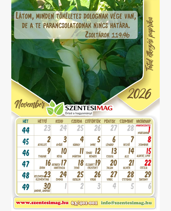Naptár 2026