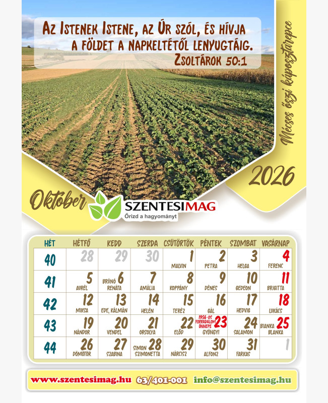 Naptár 2026